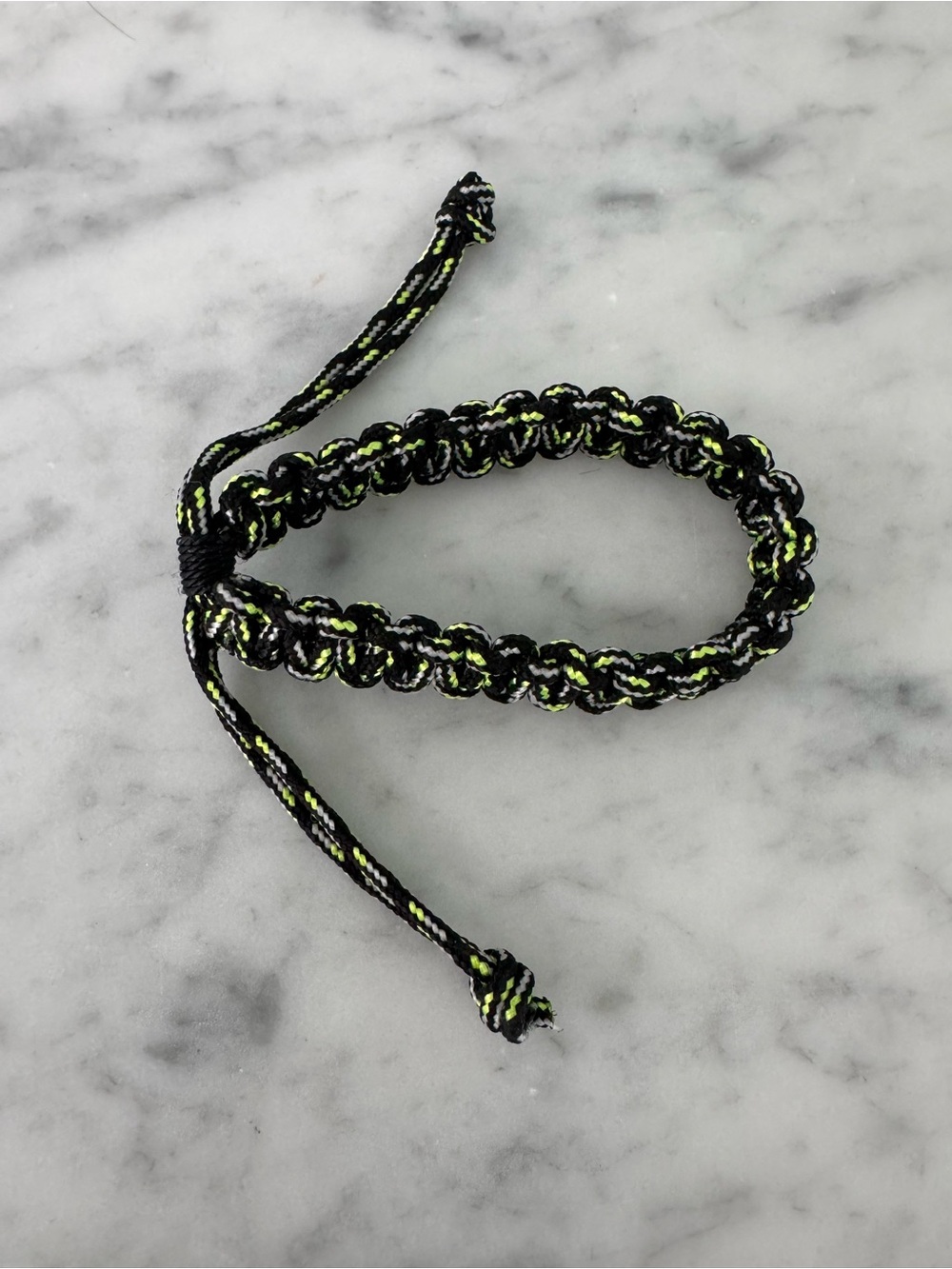 Black and green snake knot bracelet